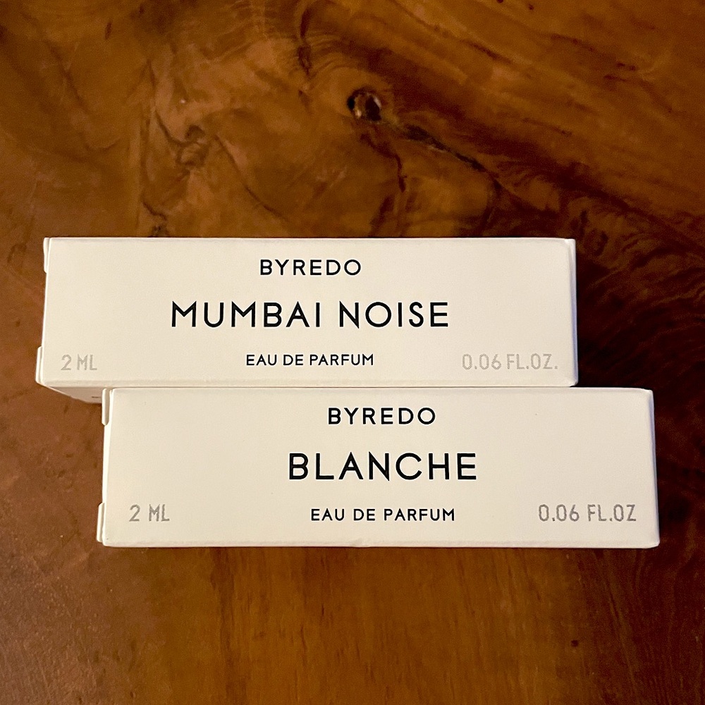 Byredo Mumbai Noise and Blanche samples